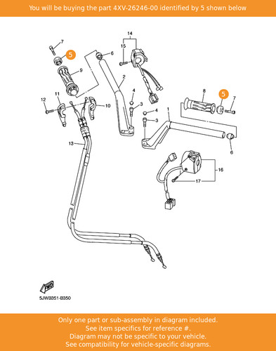 Yamaha end grip 4xv - yamaha, 4xv-26246-00