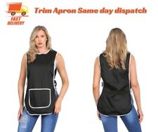 LADIES WOMEN TABARD APRON OVERALL KITCHEN CATERING CLEANING BAR PLUS SIZE POCKET