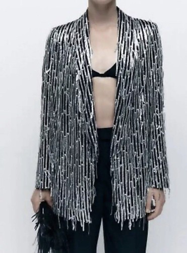 Zara sequin small black - small, black/