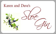 Sloe Gin Stickers Homemade