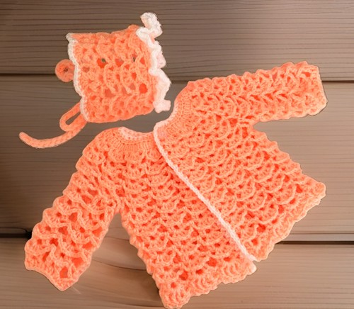 Beautiful peach crochet - peach,
