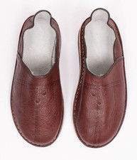 MENS WOMENS MOROCCAN LEATHER BABOUCHE SLIPPERS SHOES MULES SLIDES *HANDMADE*
