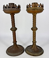Victorian Brass Candlesticks -