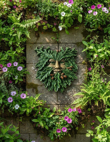 Thorn green man wall plaque - thorn,