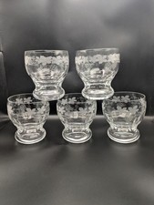5 x Webb Corbett Grapevine Pattern Glasses