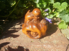 1a.. Hand Carved wood netsuke