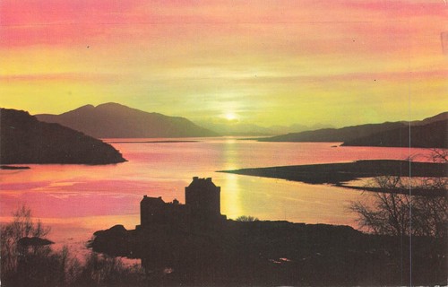 Sunset over eilean donan - eilean,
