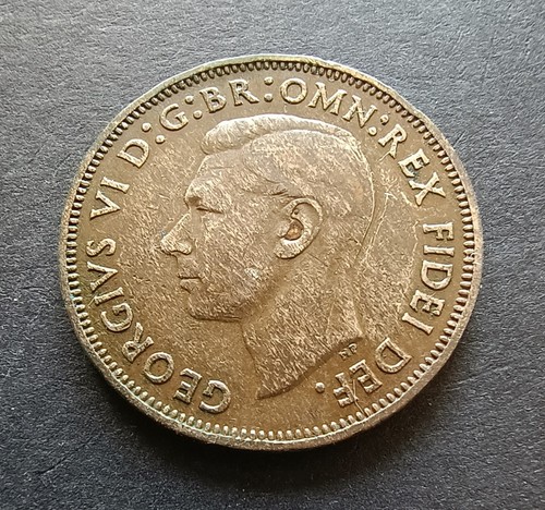 1950 half penny king george - half,