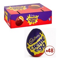 CADBURY CREAM CREME EGGS - Full Case 48 Eggs - Best Before 30/07/2026