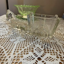 Vintage Clear Glass Donkey &