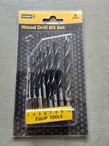 Equip wood twist drill - bit, set