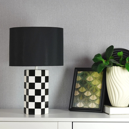 Jaxon checkered table lamp - lamp,
