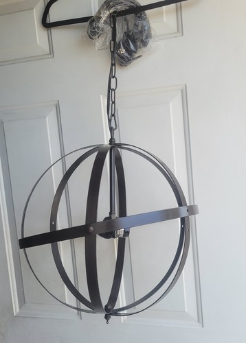 Black metal orb pendant - orb,