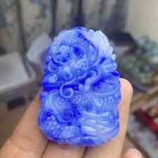 Natural Blue White Jade Dragon