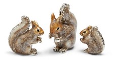 Saturno Silver and Enamel Squirrels  - Fully Hallmarked Sterling Silver