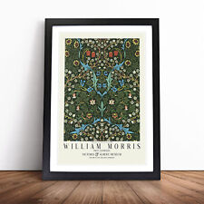 Tulip With Border By William Morris Framed Canvas Wall Art Print Poster Picture