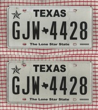 TEXAS Black & White PAIR of