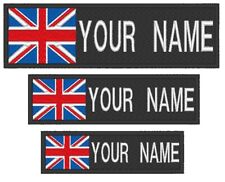 UK Made British Union Jack Custom Patch Various Sizes Hook Backed