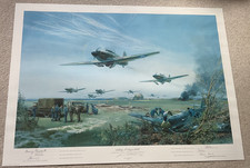 Frank Wootton Adlertag Eagle Day Battle of Britain Hurricane ME109 Crashed Print