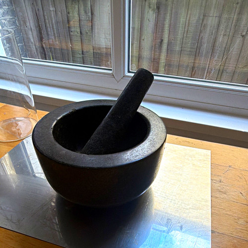 Black granite mortar pestle - mortar, &