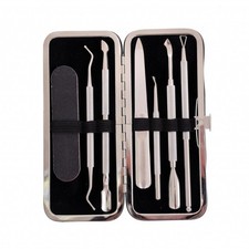 NEW! 5pc Stainless Steel Nail Cuticle Pusher Polish Remover Tool Set