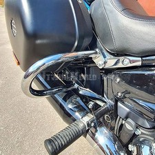 CHROME REAR CRASH BARS SADDLEBAG GUARDS FOR HARLEY DAVIDSON SPORT GLIDE 2018 +
