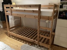 Wooden Bunk Bed IKEA With Two John Lewis Single Mattresses