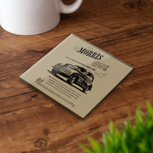 Morris minor glass coaster - morris,