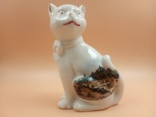 Crested China - Colour transfer of West Promenade, Pavilion RHYL on a Cat.