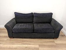 SOFA 3 Seater Next Fleck Pattern Fabric Removable Seat Back Cushions Wooden Feet