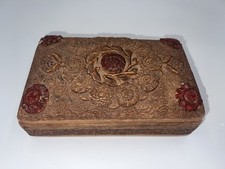 Beautiful Hand Carved Decorative Wooden Indian Jewellery Box Storage Treasures