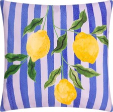 Lemons Striped Outdoor Cushion