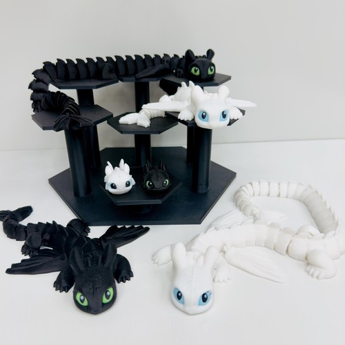 Night light fury dragon - &,