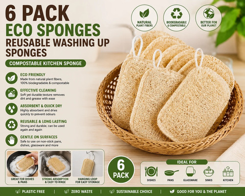 Pack eco kitchen sponges - pack,