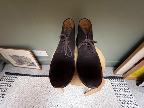 Brown suede chukka - brown,