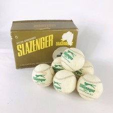 VTGE boxed set 6 Slazenger 1973 LTA Official Nylon Armoured Tennis Balls EB25JH