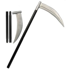 PLASTIC SCYTHE HALLOWEEN 70CM DEATH REAPER EXECUTIONER FANCY DRESS ACCESSORY