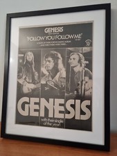 GENESIS Original framed promo ad poster. 1978.A3.Frame size 53cm x 43cm 