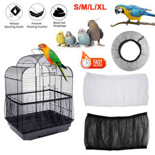 Nylon Pet Bird Cage Cover Seed Catcher Shell Skirt Guard Mesh Net Easy Mesh Tidy
