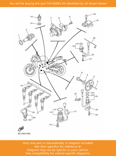 Yamaha ring 5vy 8a8e1 - yamaha, o-ring