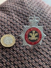 Obsolete British Police Cap Badge South Wales Police metal Vintage UK Flat 