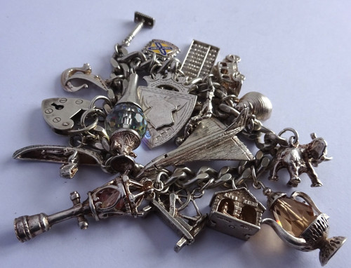 Vintage heavy solid silver