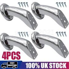 X4 Chrome Metal Legs for Furniture Cabinet Sofa Tables Foot With Screws 120 mm