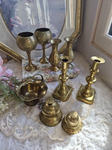 Engraved brass mixed - brass, lot