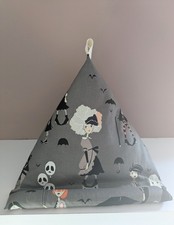 handmade Tablet/iPad Cushion In grey 100% cotton Gothic print by Alexander Henry