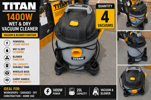 Titan 1400w wet dry - wet, vacuum