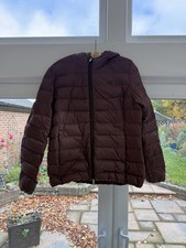 Equiline Brown Hooded Down Jacket Size XL