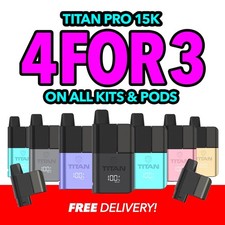 Titan Pro 15K Kit & Replacement Refills | Rechargeable Vape | Vape Kit | E-Cig