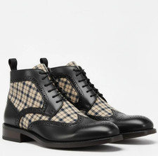 Mens Leather Dress Boots Black