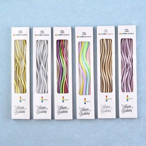 6pcs twisty birthday candles - birthday,